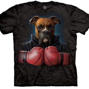 The Mountain Boxer Rocky UFC Boxing Gloves Dog Black Funny T-Shirt Adult 3X